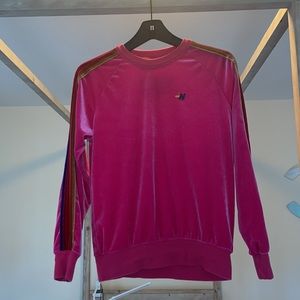 Aviator Nation | Tops | Aviator Nation Classic Velvet Pink Crew Sweatshirt | Poshmark